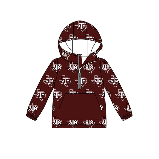 Baby Boy Kids Long Sleeves Hoodie Pocket Zipper Team Shirt Moq 5