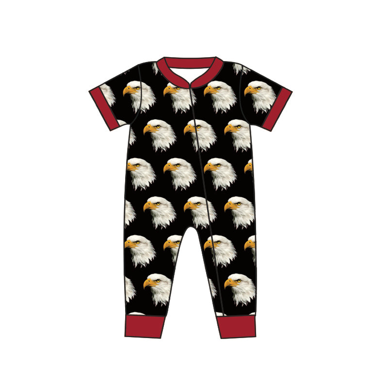 Baby Boy Eagle Team Long Sleeves Zipper Romper