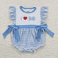 SR0236 Baby Boy Embroidery I Love Dad Summer Romper