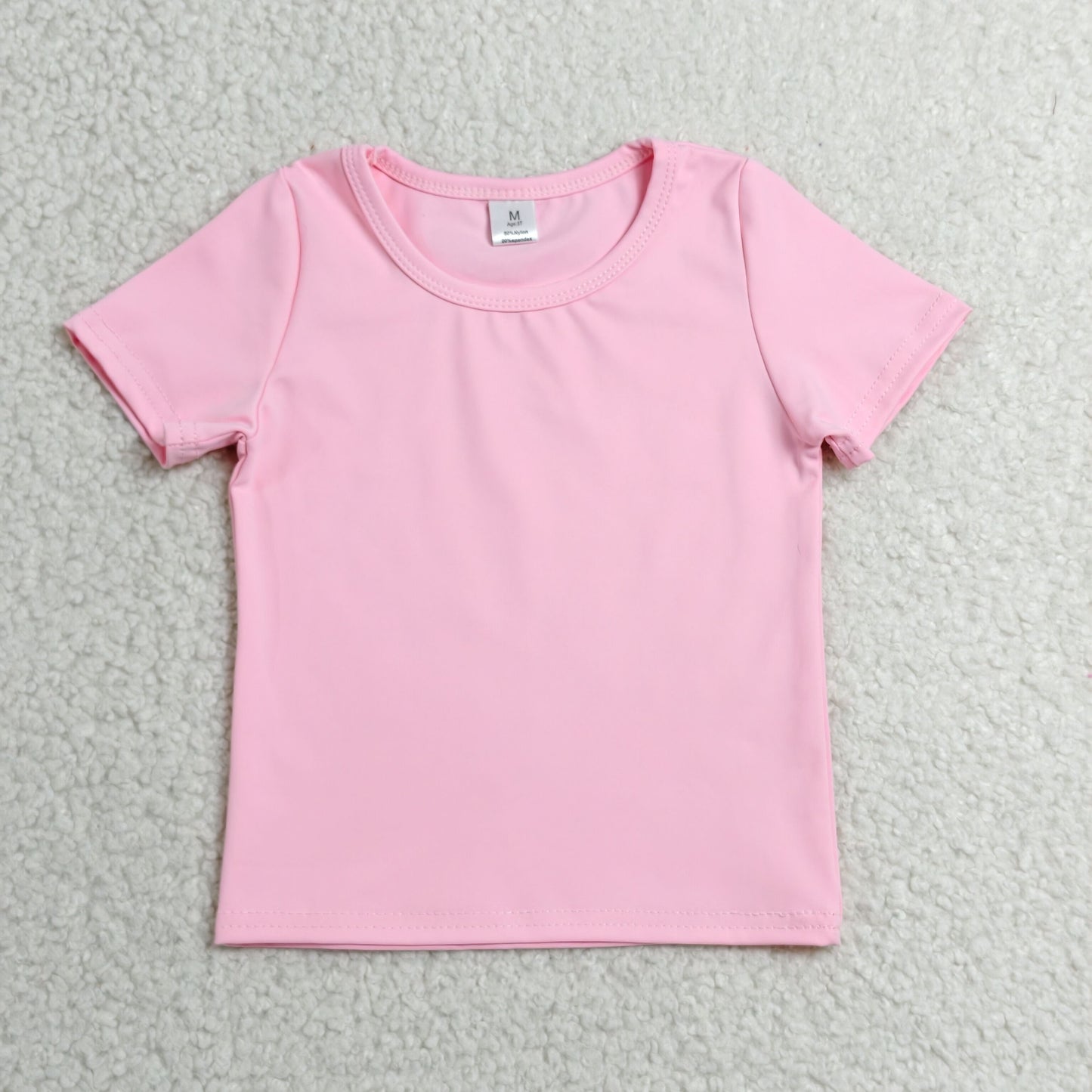 Baby Girls Kids Short Sleeves Pink Shirt Yoga Active Tops Clothes RTS