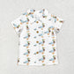 Baby Boy Short Sleeves Duck Buttons Tee Shirt Tops