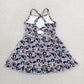 Baby Girls Kids Straps Green Camo Print Team Yoga Ruffle Knee Length Dress RTS