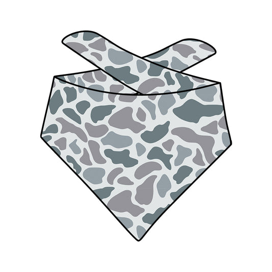 Customizable Gray Camo Collar Dog Bandage Scarf