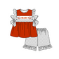 ( Moq 5 ) Baby Girls Toddler Short Sleeves Bows Tunic Dots Shorts Team Red Set