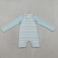 Baby Boys Kids Long Sleeves Stripes Zipper One-piece Swimsuit RTS