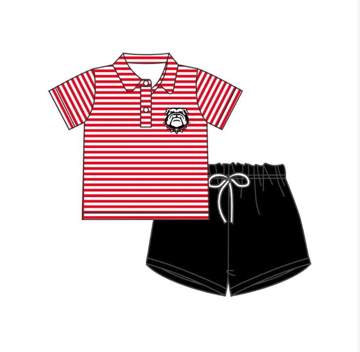 Baby Boy Short Sleeves Dog Team Shirt Shorts Clothes Set