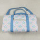 Baby Girl Kids Adult Flower Bows Blue Ruffle Travel Package Gym Bags RTS