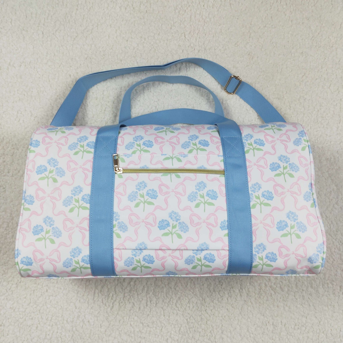 Baby Girl Kids Adult Flower Bows Blue Ruffle Travel Package Gym Bags RTS