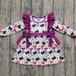Baby Girl Long Sleeves Bows Halloween Knee Length Dress RTS
