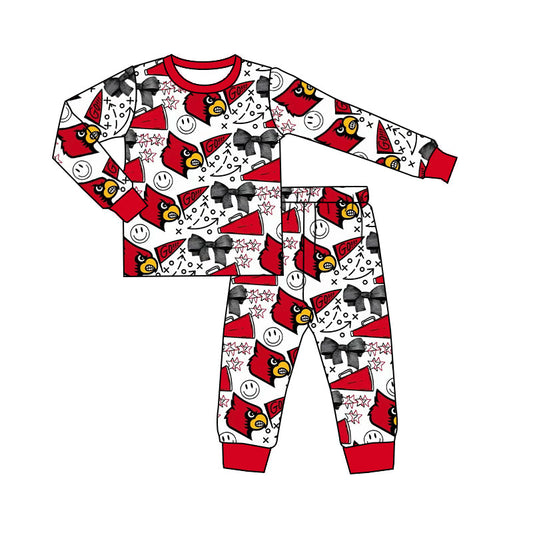 Baby Boy Long Sleeves Team Bows Bird Shirt Pants Pajamas Outfit Clothes