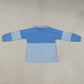 Baby Girls Kids Long Sleeves Blue Stripes Zipper Pullover Yoga Active Shirt RTS