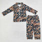 Baby Boy Long Sleeves Camo Buttons Tops Pants Pajamas Set