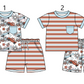 Baby Boy Short Sleeves July 4th Stars Flags Sibling Set ( Moq 5 Each Style ) 2.28