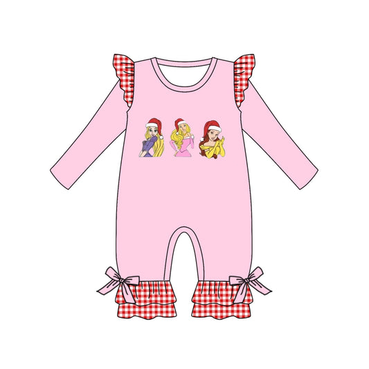 Baby Girl Christmas Princess Pink Romper