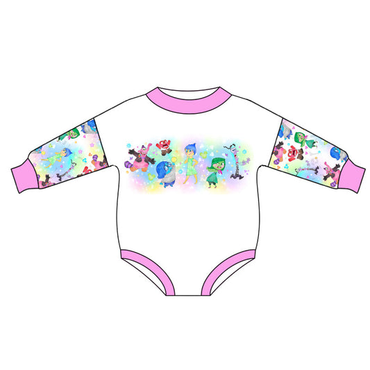 Baby Girl Long Sleeves Movie Cartoon Bubble Romper