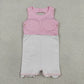 Baby Girls Sleeveless Bows Yoga Shorts Ruffle Knee Length Pink Dress RTS