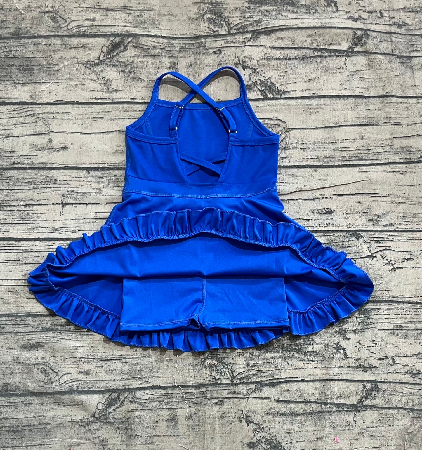 Baby Girl Blue Sleeveless Yoga Active Knee Length Dress RTS