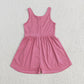 Baby Girl Sleeveless Pink Yoga Active Zipper Jumpsuit RTS