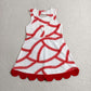 Baby Girls Kids Baseball Red Bows Shorts Knee Length Yoga Active Dress RTS