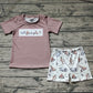 Baby Boy Short Sleeves Bear Tiger Shirt Shorts Set