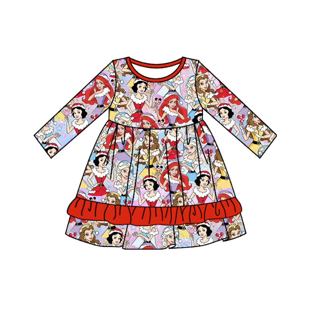 Baby Girl Princess Christmas Long Sleeves Dress