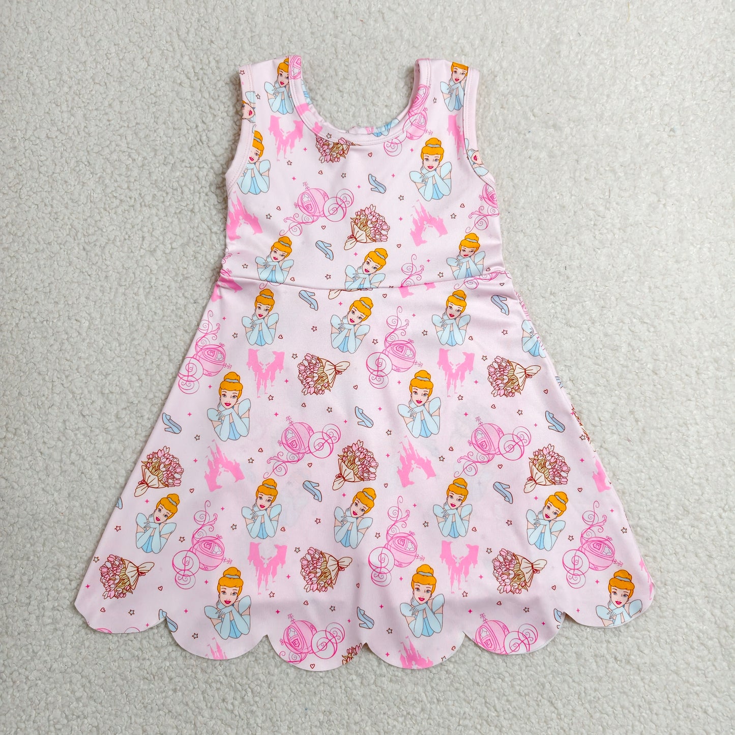 Baby Girl Kids Sleeveless Princess Yoga Active Knee Length Dress RTS