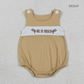 Baby Boys Infant Sleeveless Embroidery Cross Easter Bubble Romper RTS