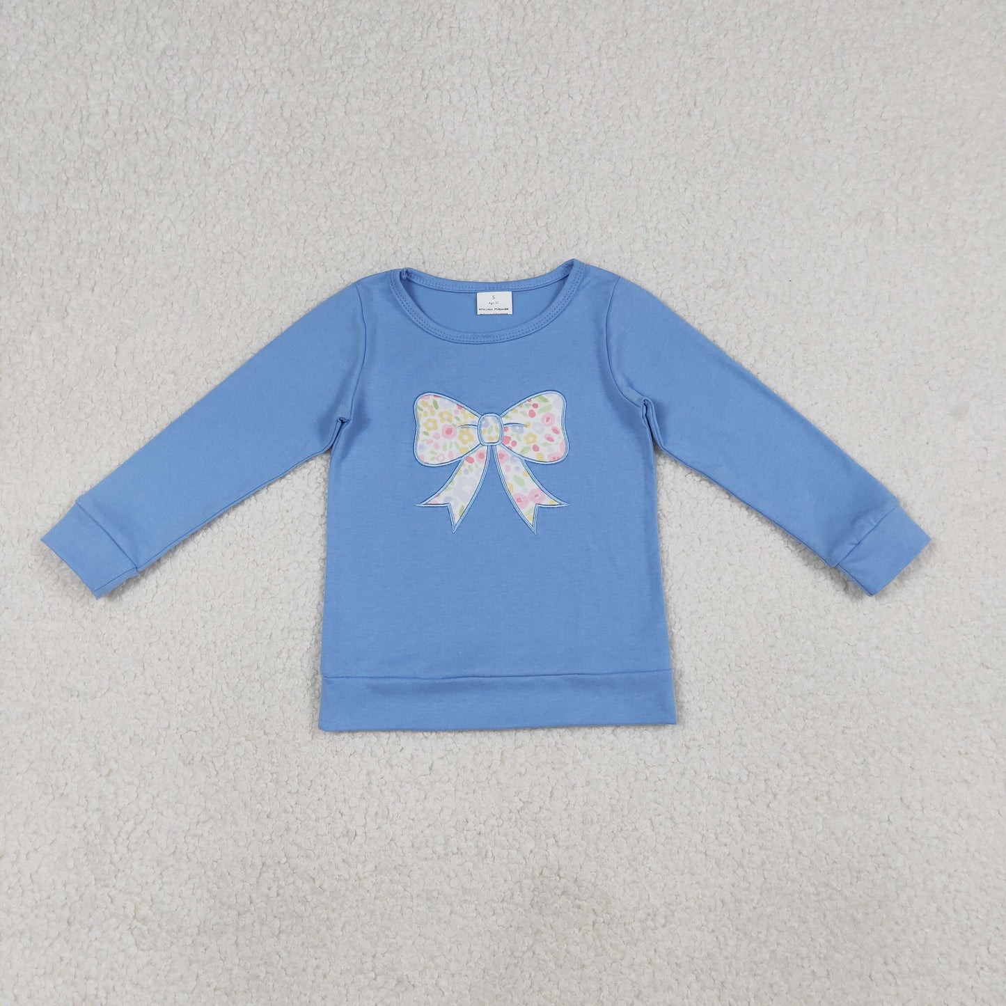 Sibling Baby Girls Kids Long Sleeves Embroidery Bow Shirts Floral Ruffle Pants Sets RTS