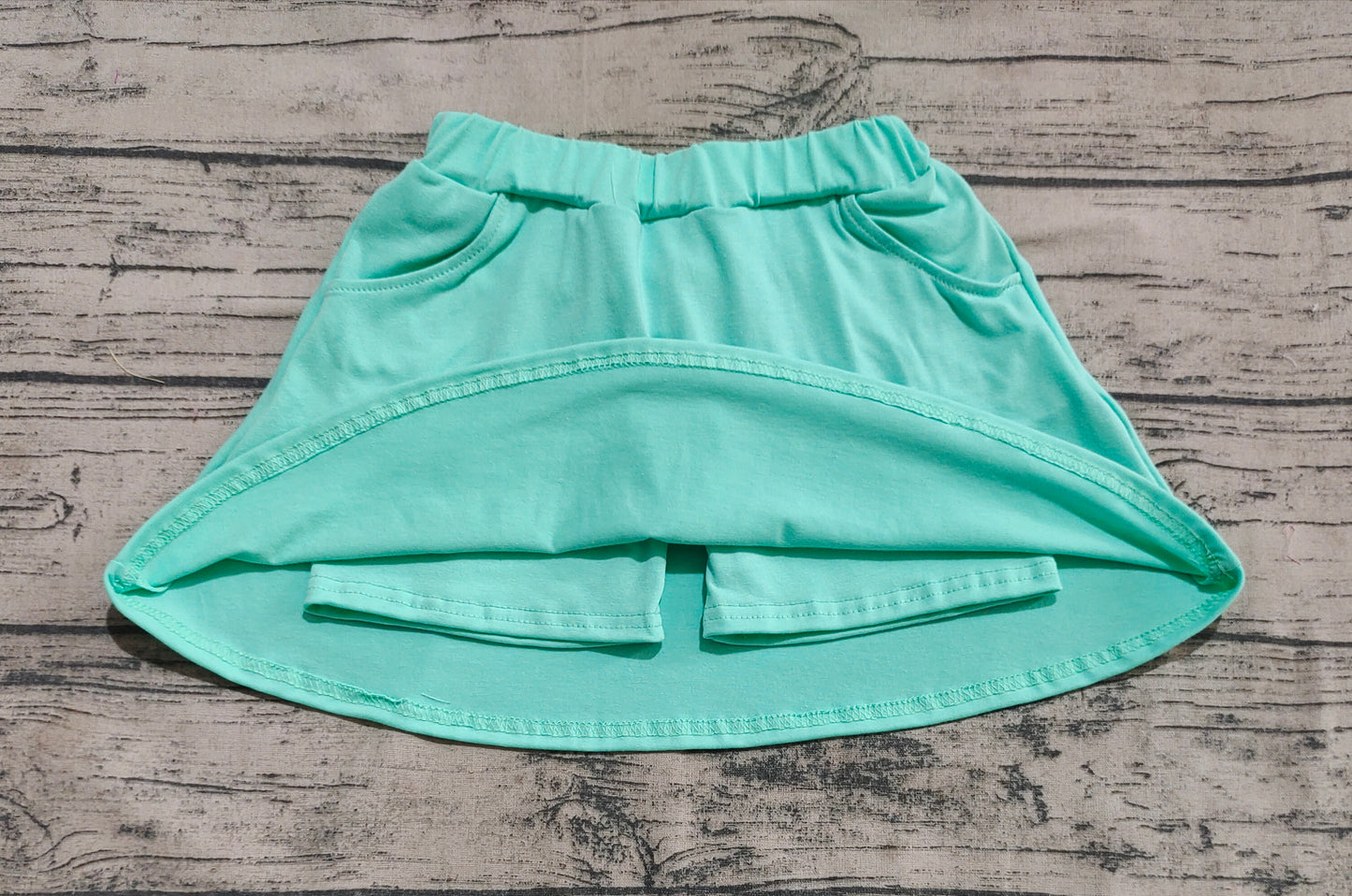Baby Girl Green Shorts Skirt Pockets Skort RTS