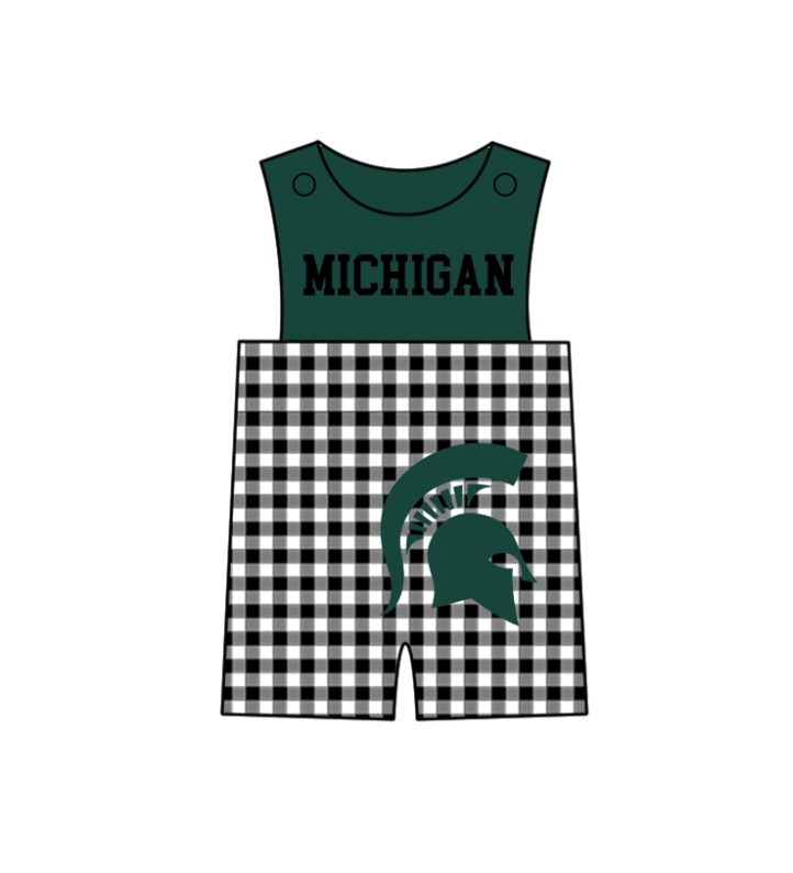 ( Moq 5 Each Style ) Baby Boys Girls Kids Plaid Team Sibling Green Rompers Dress Sets