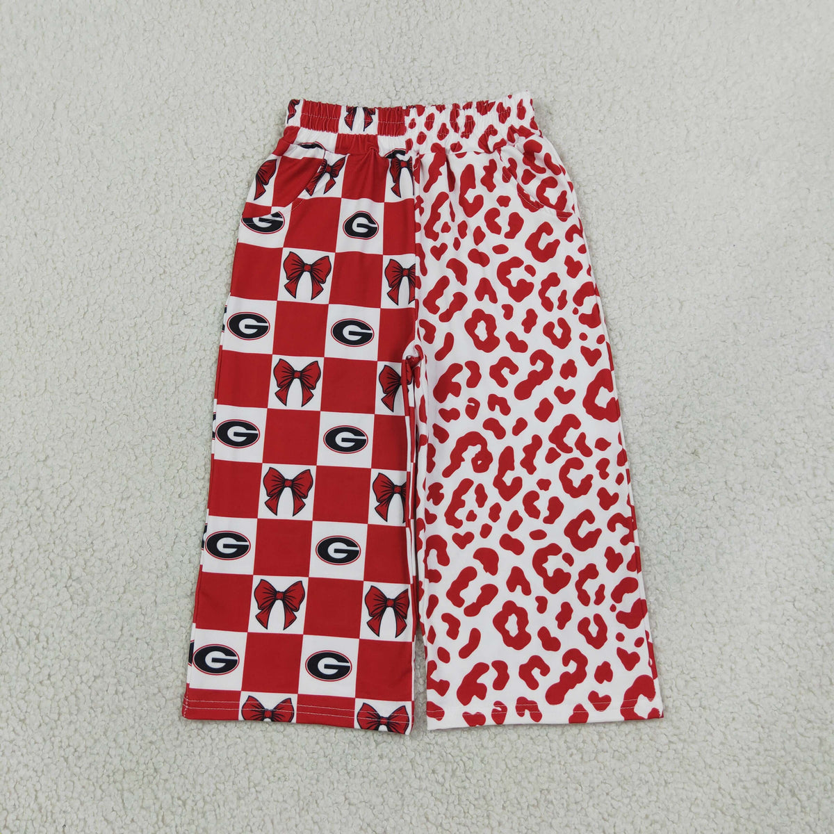 Baby Girls Kids Bows G Leopard Pants Bottoms Team Clothes RTS