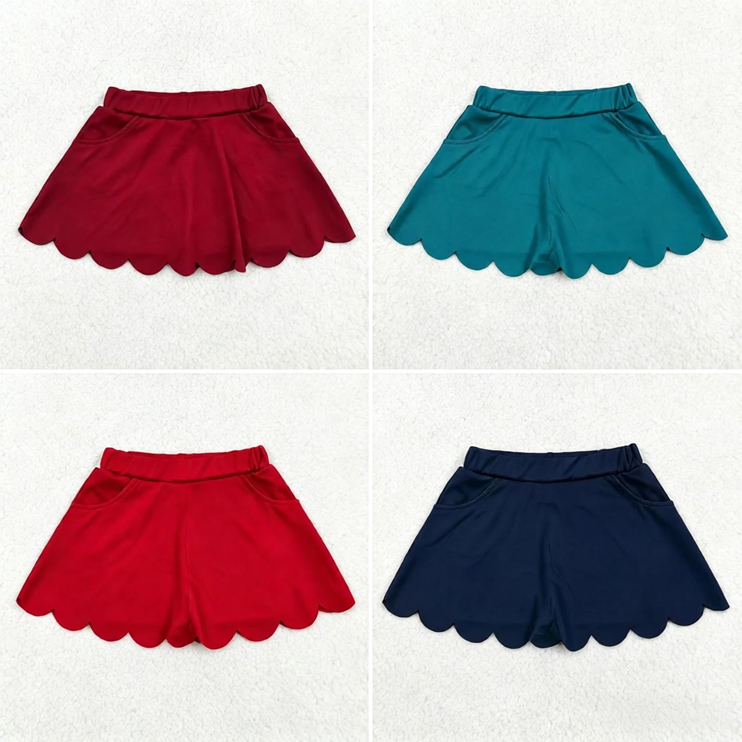 Sibling Baby Girls Kids Pockets Skirts Shorts Bottoms Yoga Active Skorts Clothes RTS