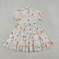 Baby Girls Kids Short Sleeves Castles Ruffle Knee Length Dress RTS