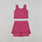Baby Girl Sleeveless Watermelon Red Vest Tops Shorts Skirt Skort Yoga Active Set RTS