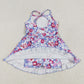 Baby Girl Sleeveless Flower Yoga Active Wear With Shorts Skort Dress RTS