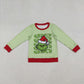 Sibling Baby Boys Long Sleeves Green Face Christmas Plaid Romper Shirt RTS
