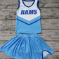 Baby Girl Sleeveless Team Tops Shorts Blue Skirt Outfit Clothes Set
