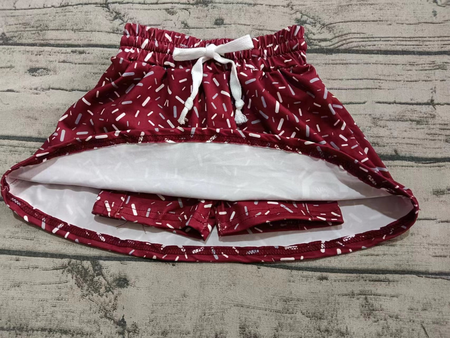 Baby Girl Red Team Skort Shorts Bottoms ( Moq 5 )