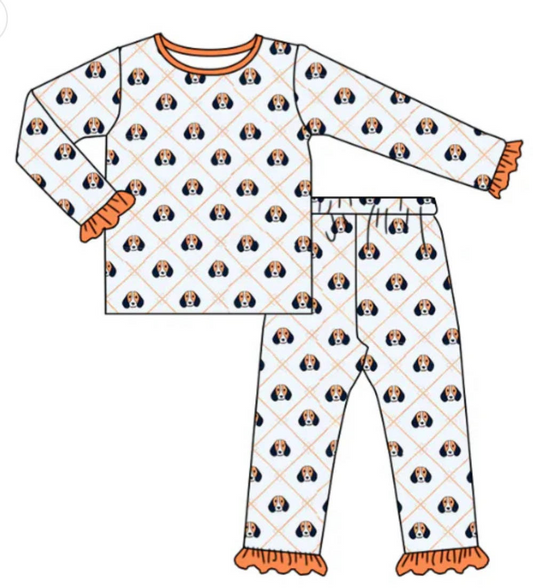 Baby Girl Dogs Team Shirt Pants Pajamas Set