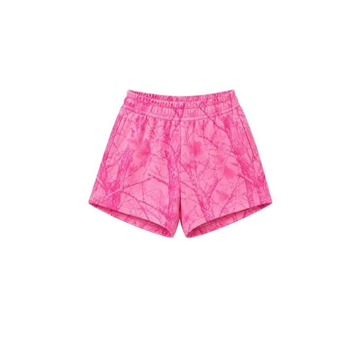 ( Moq 5 ) Preorder Adult Women Leaves Pockets Pink Shorts Bottoms Camo Clothes