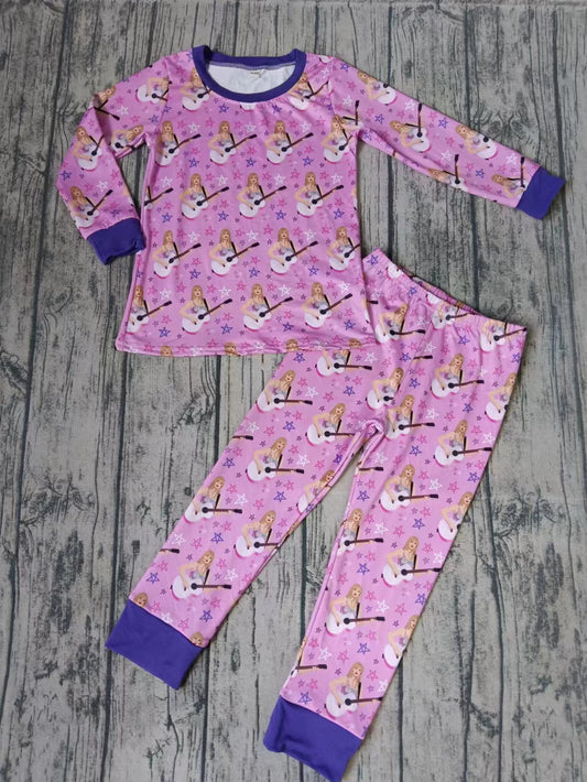 Baby Girl Long Sleeves Singer Shirt Pants Pajamas Set