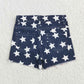 Baby Girl 4th Of July Strips Stars Denim Shorts RTS