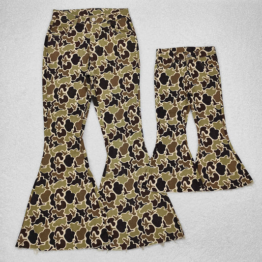 Mommy & Me Baby Girl Adult Camo Duck Family Denim Pants