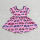 Promotion Baby Girl Car Pink Dress