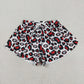 Adult Women Leopard G Team Yoga Active Ruffle Shorts Bottom RTS