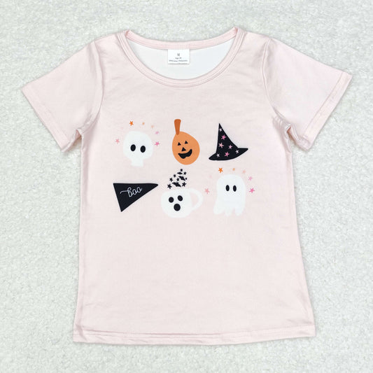 Baby Girl Halloween Pink Pumpkin Shirt Tops