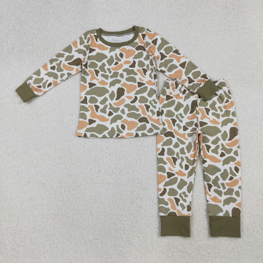 Baby Boy Long Sleeves Camo Shirt Pants Pajamas Clothes Set RTS