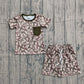 Baby Boys Short Sleeves Pocket Shirt Ducks Green Shorts Hunting Set RTS