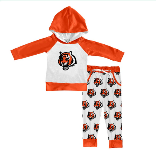 Baby Boy Tiger Team Hoodie Shirt Pants Clothes Set