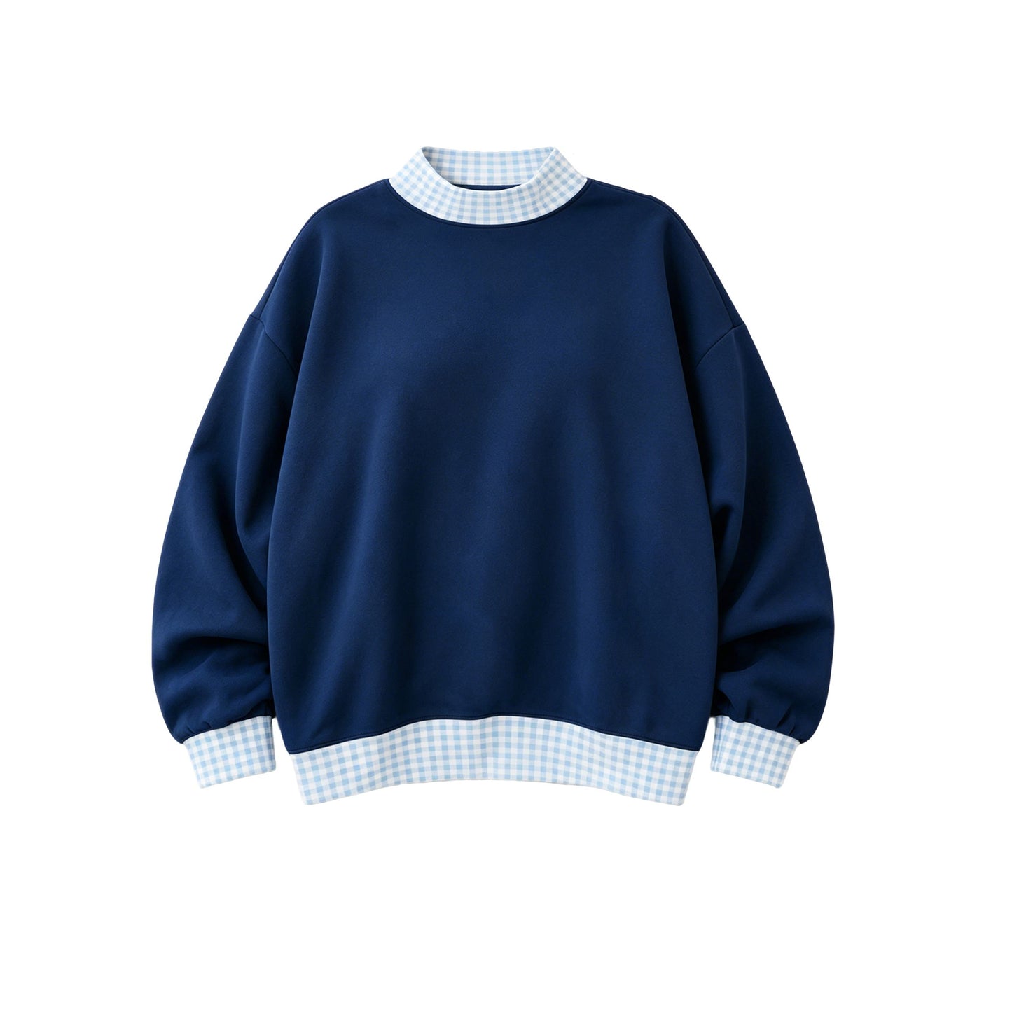 ( Moq 5 ) Preorder Adult Women Long Sleeves Shirt Tops Navy Blue Pullover Clothes